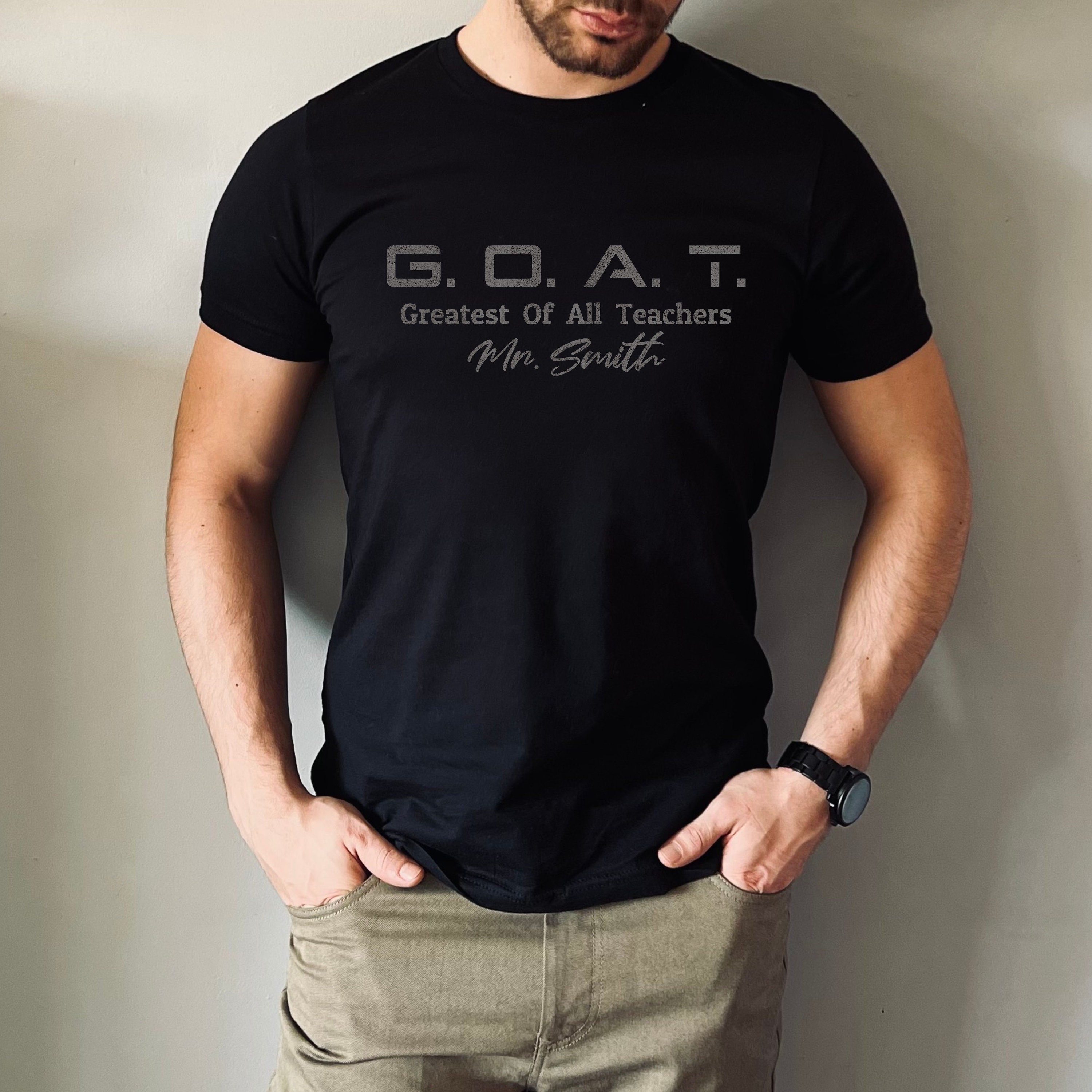 dress shirts for male teachers Male Teacher Shirt Custom, Personalized Teacher Shirts for Men, Man Teacher Appreciation Gift, Funny Teacher TShirt, GOAT Shirts, Unisex Tee
