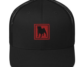 Pug Trucker Hat, Pug Lover Gifts, Gift for Pug Owner, Dog Lovers, Embroidered Trucker Hat, Pug Mama, Pug Dad, Pug Owner Gifts, Baseball Hats