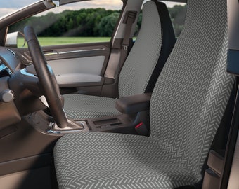 Gray Car Seat Covers for Vehicle,  Seat Protectors, Truck Seat Covers, Gifts for His Car, Auto Seat Cover, Set of 2, Seat Covers for Women