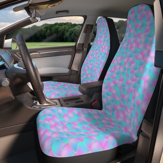 Car Seat Covers Vehicle Holographic Mermaid Iridescent Pastel Seat Protectors Gift for Car Bizarre Seat Cover Universal Fit Set of 2 Etsy