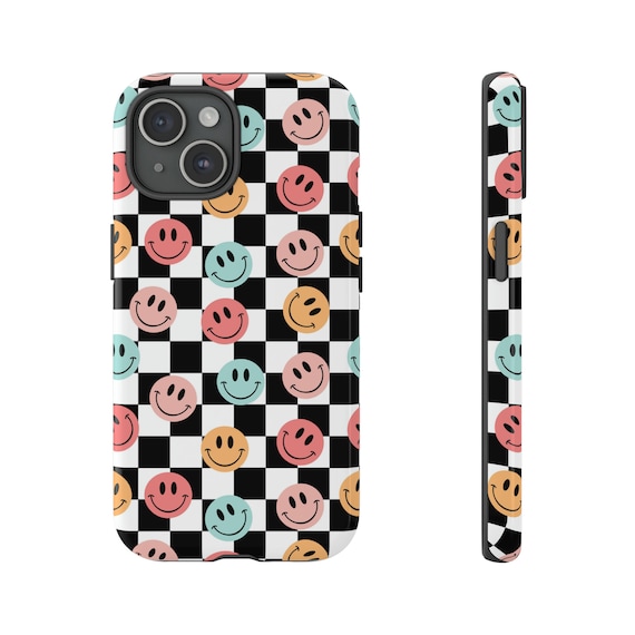 Checkered iPhone Case, Smile Face iPhone 15 Phone Cover, Retro Vintage Phone Cases Cute Phone Cases, Gifts for Teen Phones, Kids Tough Cases - Etsy Checkered iPhone Case, Smile Face iPhone 15 Phone Cover, Retro Vintage Phone Cases Cute Phone Cases, Gifts for Teen Phones, Kids Tough Cases - Etsy