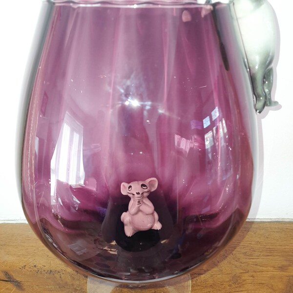 Brandy Glass With Cat and Mouse Etsy