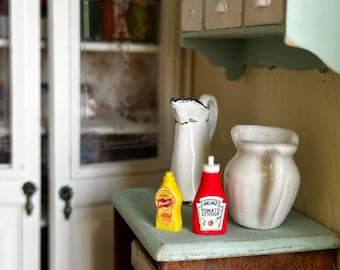 Dollhouse Miniature 1:12 Ketchup and Mustard