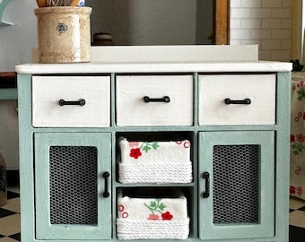 Dollhouse Miniature 1:12 DIY Kitchen Base Cabinet Kit