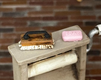 Dollhouse Miniature 1:12 Wash Basin/Laundry Set
