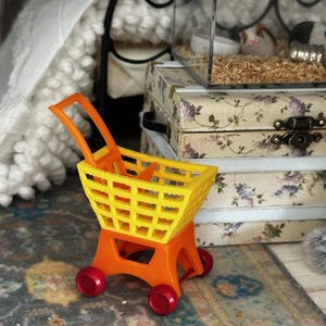 Miniatur 1:12 Spielzeug Einkaufswagen
