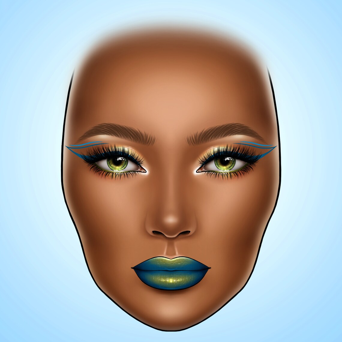 Face Chart Skin Bases 13 Colours Procreate Etsy Australia