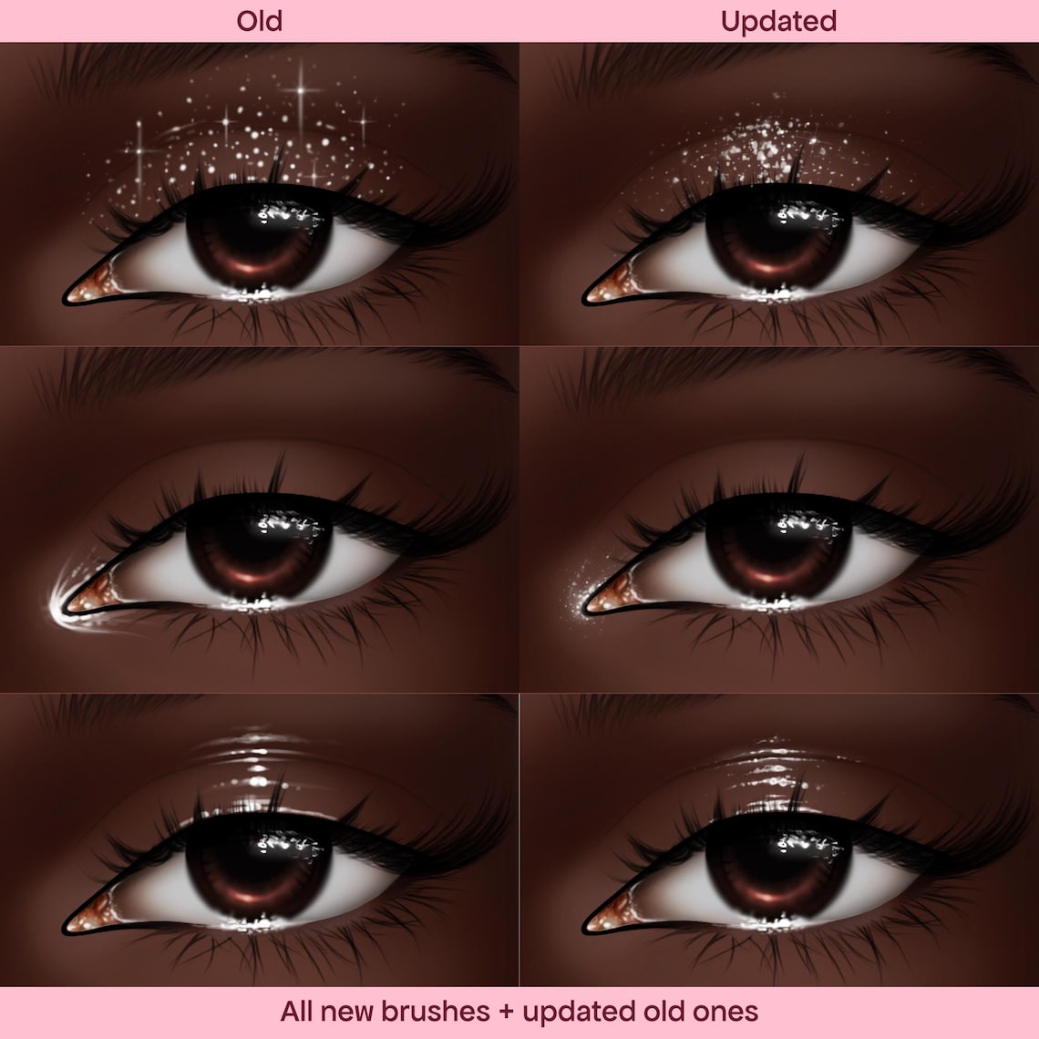 42 Gloss, Glitter & Glow Stamp Brush Pack | Photoshop, Procreate ...