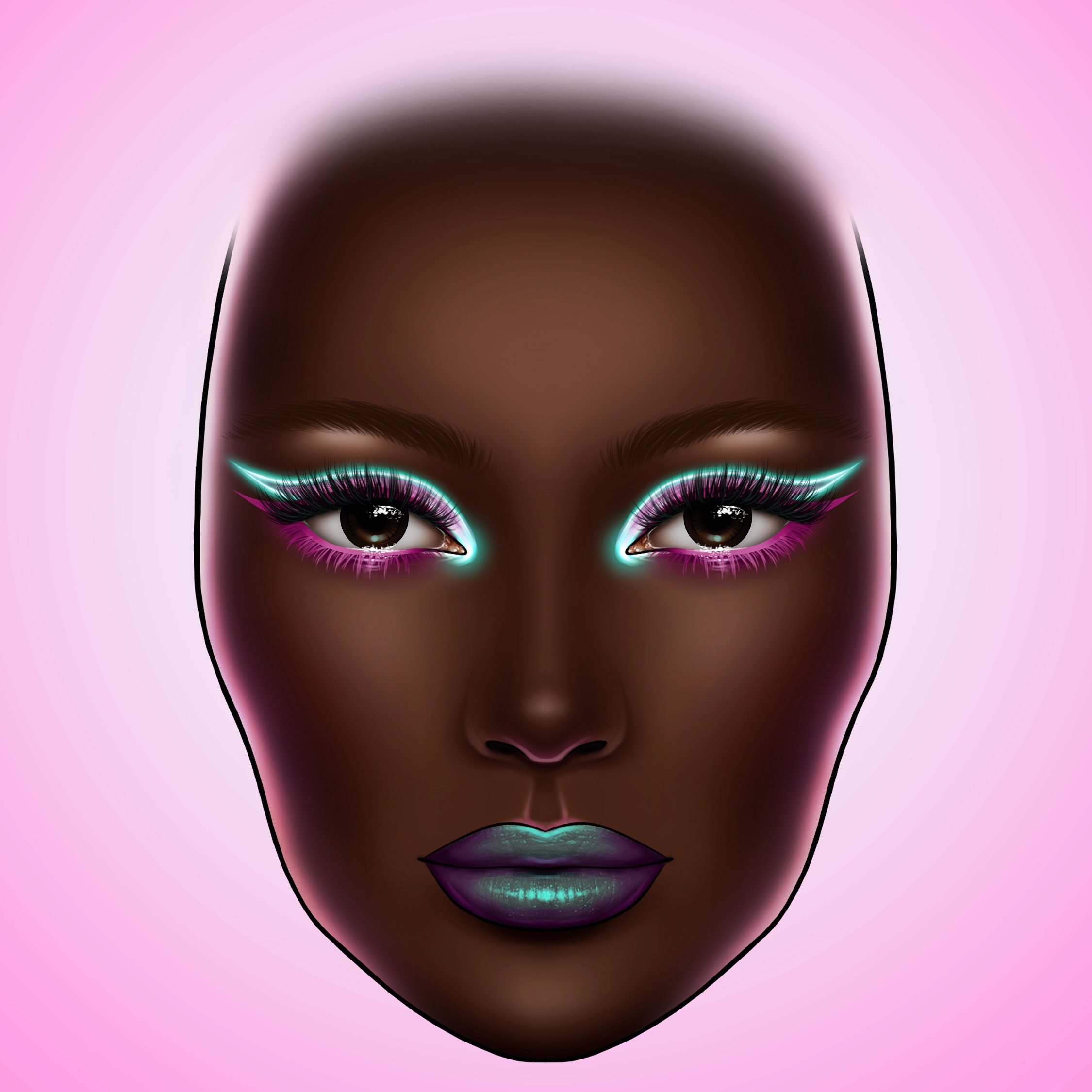 Face Chart Skin Bases 13 Colours Procreate Etsy Australia