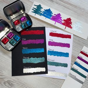 Chrome VI Set | Watercolor | Neon | Schimmer | Kalligraphie | Lettering | Aquarell | Farbe | Metallic | Aquarellfarbe