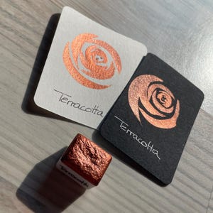 Terracotta | Watercolor paint | Watercolor | Earthed Out | vegan | Lettering | Calligraphy | Shimmer paint | Metallic paint | Glitter paint