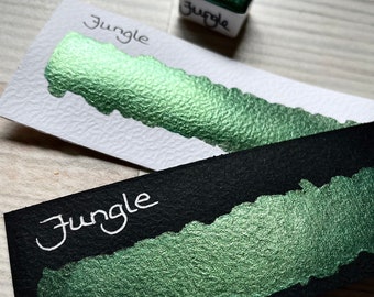 Jungle | Aquarellfarbe | Watercolor 1/2 pan | vegan | Rainforest Set | Kalligraphie | Lettering | Farbe | Metallic