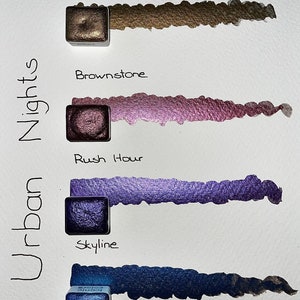 Urban Metallics Set | Watercolor paint | Watercolor | vegan | Lettering | Calligraphy | Shimmer paint | Metallic paint