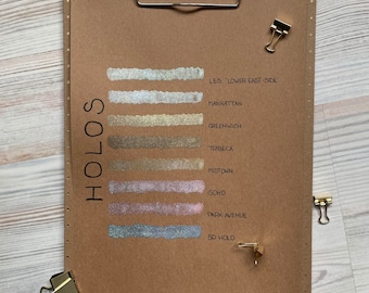 Holo Shifter Set | Aquarellfarbe | Watercolor 1/2 Pan | vegan | Lettering | Handlettering | Kalligraphie | Schimmerfarbe | Metallicfarbe