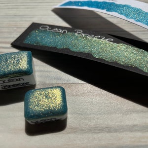 Ocean Breeze | Watercolor paint | Watercolor | Summer Feeling | vegan | Lettering | Calligraphy | Shimmer paint | Metallic paint | Dualtone