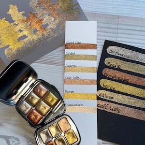 Chrome V Set | Watercolor | Neon | Shimmer | Calligraphy | Lettering | Watercolor | Paint | Metallic | Watercolor Paint