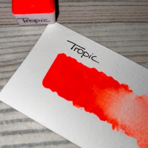Tropic | Aquarellfarbe | Watercolor 1/2 Pan | Neon | vegan | Kalligraphie | Schimmerfarbe | Metallicfarbe | UV-Farbe | Floureszierend