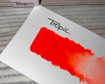 Tropic | Aquarellfarbe | Watercolor 1/2 Pan | Neon | vegan | Kalligraphie | Schimmerfarbe | Metallicfarbe | UV-Farbe | Floureszierend