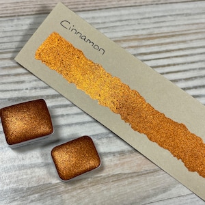 Cinnamon | Watercolor paint | Watercolor | Chrome | vegan | Lettering | Handlettering | Calligraphy | Shimmer paint | Metallic paint