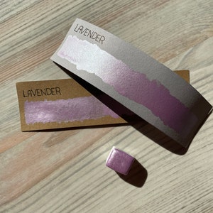 Lavender | Watercolor paint | Watercolor 1/2 pan | Blossoms | vegan | Calligraphy