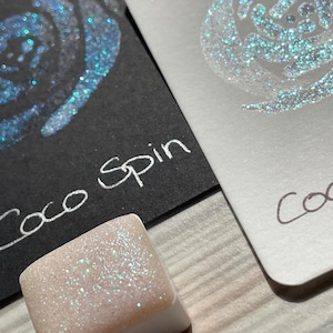 Coco-Spin, acuarela en pastilla de 1/2 pulgada, colección Smoothie, pintura de acuarela, holográfica, vegana
