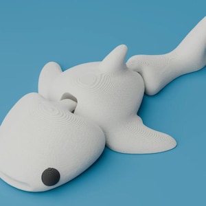 Stylized Articulated Whale Shark - 3D Printed Toy - Flexible - Available in Multiple Colors & Sizes