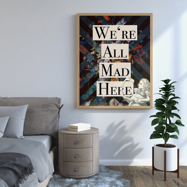 Alice in Wonderland Wall Art Alice in Wonderland Decor Etsy