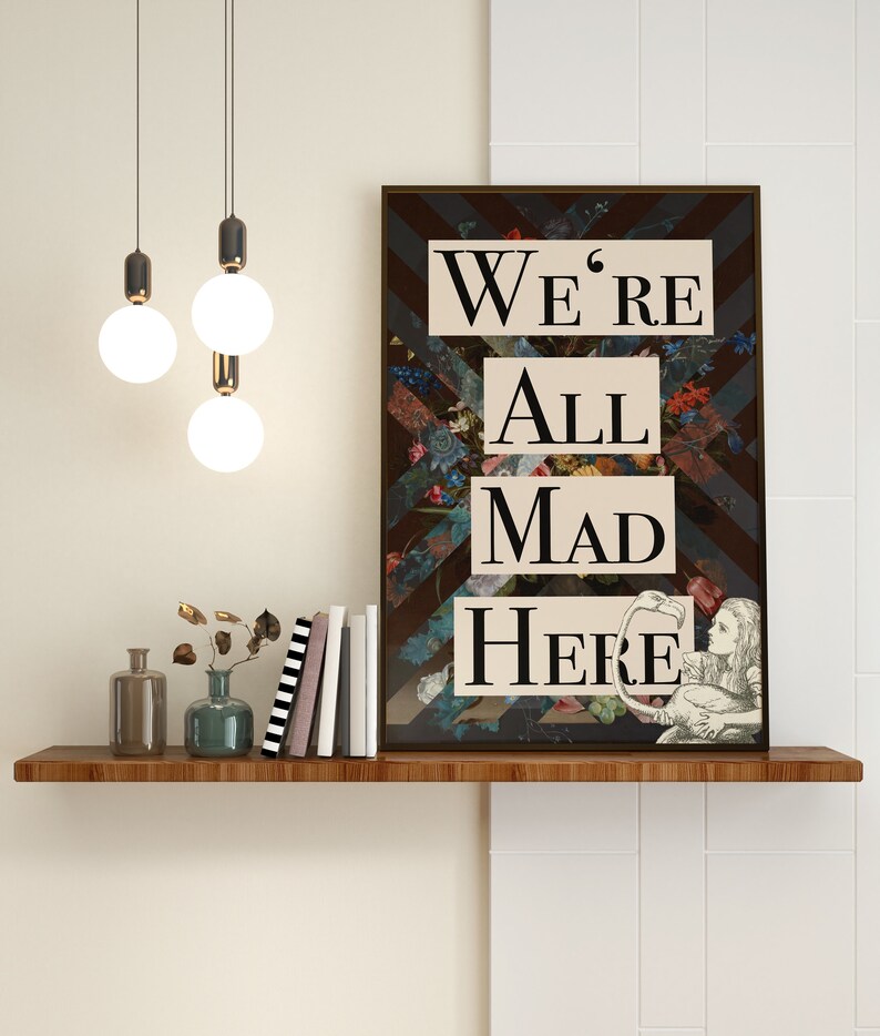 Alice in Wonderland Wall Art Alice in Wonderland Decor Etsy