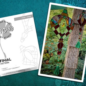 DIGITAL PATTERN - Stained Glass Finial "Eavan" Suncatcher & Ornament