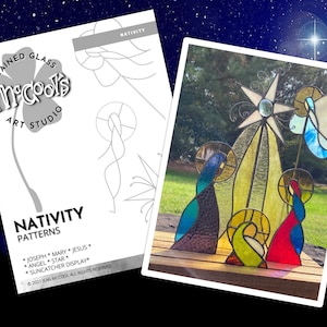DIGITAL PATTERN - Stained Glass Nativity Suncatcher
