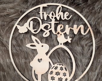Oster Kranz | Ei | Hase | Hasen |Türkranz | Vorlage | Laser Cut | SVG zum Download Ostern1