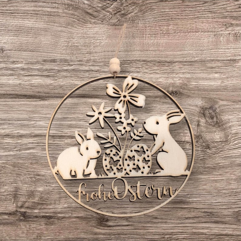 Oster Kranz | Hase | Hasen |Türkranz | Vorlage | Laser Cut | SVG zum Download Bild 2
