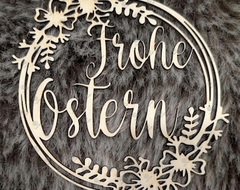 Oster Kranz | Türkranz Deutsche Version | Vorlage | Laser Cut | SVG zum Download