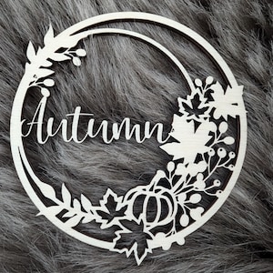 Autumn door hanger | only english lettering | Laser Cut | SVG download