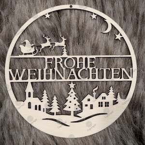 Christmas wreath | Merry Christmas | Door wreath | Candle holder | Template | Laser cut | SVG for download