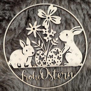 Oster Kranz | Hase | Hasen |Türkranz | Vorlage | Laser Cut | SVG zum Download