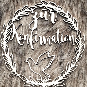 Confirmation Dove Topper | Template | Laser Cut | SVG for Download