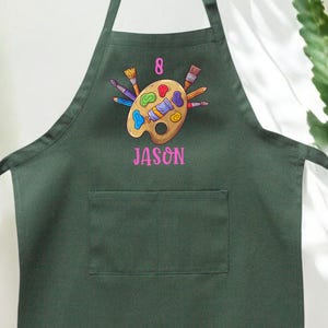 Custom Painter Apron: Paint Palette Design, Personalized Art Apron