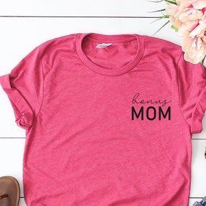 Leopard Bonus Mom Shirt, Step-Mom Gift, Step Mother Tee, Real Mom Shirt, Bonus Mom Gifts, Bonus Mom Pocket Print,Animal Print Bonus MomRS255
