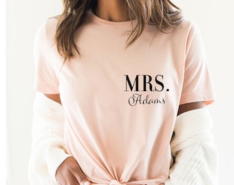Custom Mrs. [Name] Shirt, Personalized Bride Tee
