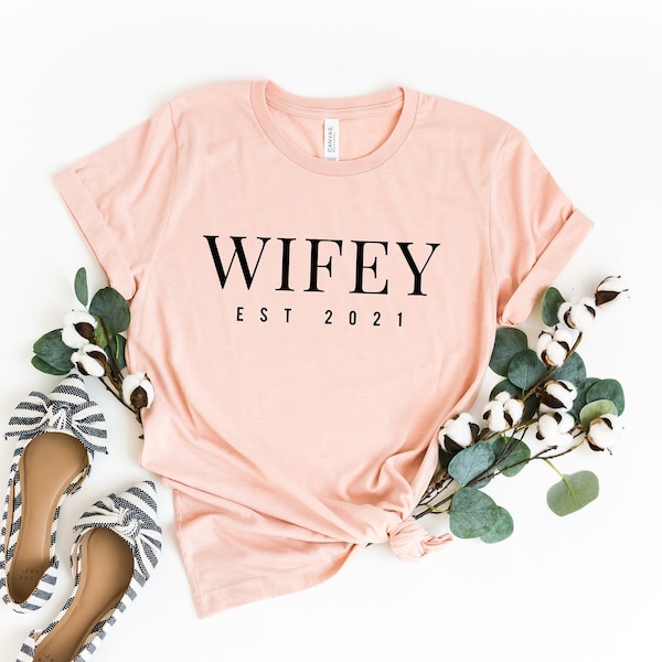 Customized Wifey Est 2021 Sweatshirt, Mrs Sweat, Wifey Sweat, Engagement Gift, Gift for Bride, Fiance, Wedding Gift, Wifey Shirt,Bride, RS65