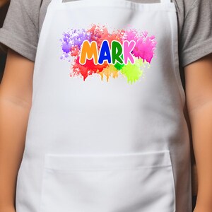 Custom Kids Art Apron: Personalized Painting Apron with Pocket