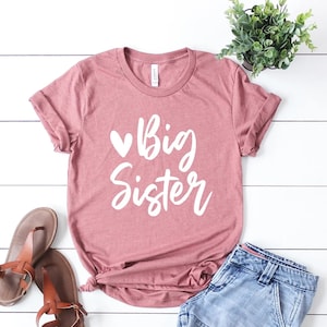 Big sister shirt, Big sis shirt, Big Sister Shirt, Little Sister Shirt, Sister Shirts Pregnancy Announcement, Baby Announcement Shirt - RS28