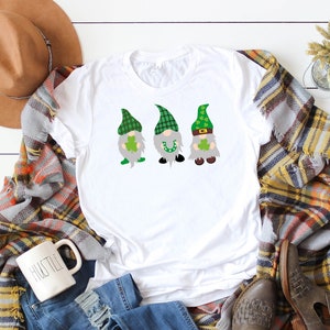 It Patricks Day Gnome Shirt- St Patricks Day Shirt- St Patricks Day Tshirt- Gnome Shirt- Gnome Tshirt-Shamrock Gnome Shirt-Cute Shirts-RS183