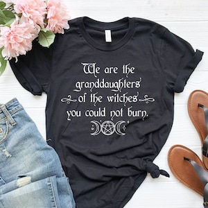 We Are the Granddaughters of the Witches You Could Not Burn Salem Witch Shirt, Witchy Clothing, Salem Witch, Feminist, Mystical shirt , RS47