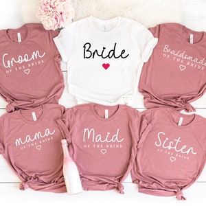 Bride & Family T-Shirts: Bridal Party Matching Shirts