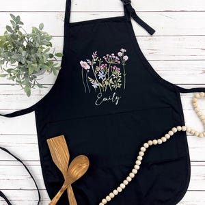 Floral Apron for Women, Gardening Apron, Kitchen, Cooking, Florist, Gardening Apron Gift, Gift for Her, Gifts For Mom, Garden Apron Dress