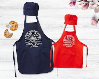 Delantal personalizado de pizzería para papá, el mejor regalo para papá, regalo para chef de pizza, delantal de cocina para el Día del Padre, regalo para papá de los niños, regalo de cumpleaños para él.