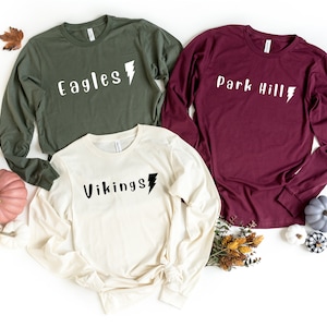 Custom Mascot Shirt/ Custom School Shirt/ Team Mascot/ School Spirit/ Teacher Shirt/ Football Mom/ Personalized/ Baseball/ Softball