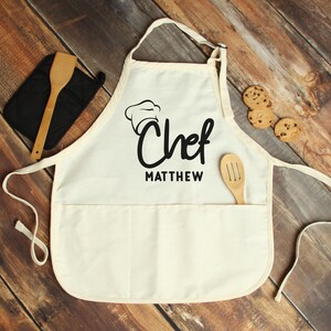 Personalized Chef Apron: Custom Cotton/Polyester Blend Kitchen Apron